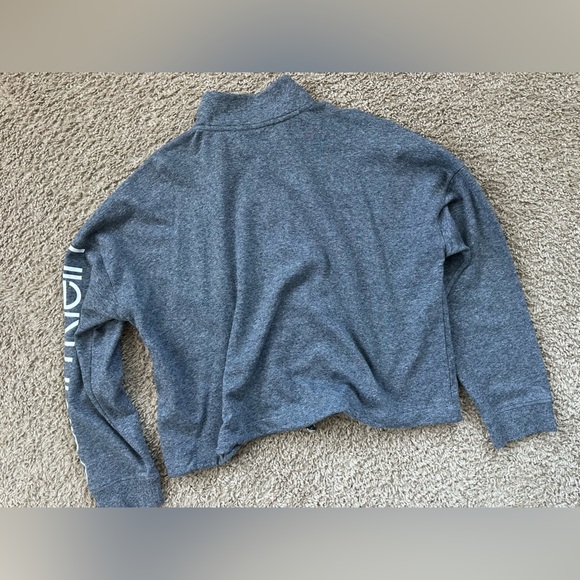 Calvin Klein Gray Quarter Zip Sweatshirt with Arm Branding - Picture 6 of 6